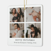 4フォトメリークリスマスホリデー セラミックオーナメント (左)