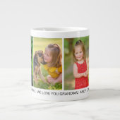 4フォトメリークリスマス祖父母孫 ジャンボコーヒーマグカップ (正面)