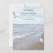 4フォトモダンコラージュタイポグラフィ日付の保存 招待状 (裏面)