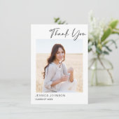 4フォトモダンシンプルミニマル卒業 サンキューカード (スタンド正面)