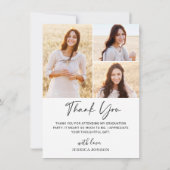 4フォトモダンシンプルミニマル卒業 サンキューカード (裏面)