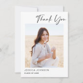 4フォトモダンシンプルミニマル卒業 サンキューカード (正面)