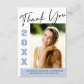 4フォトモダンシンプルミニマル卒業 サンキューカード (正面)