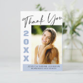 4フォトモダンシンプルミニマル卒業 サンキューカード (スタンド正面)