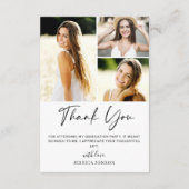 4フォトモダンシンプルミニマル卒業 サンキューカード (裏面)