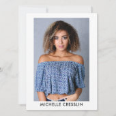 4フォトモデルアクターComp zedカード5.5x7.5 招待状 (正面)