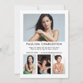 4フォトモデルActor 5x7 Comp/Zedカードテンプレート 招待状 (正面)