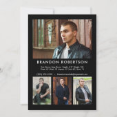 4フォトモデルActor 5x7 Comp/Zedカードテンプレート 招待状 (正面)