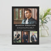 4フォトモデルActor 5x7 Comp/Zedカードテンプレート 招待状 (スタンド正面)