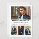 4フォトモデルActor 5x7 Comp/Zedカードテンプレート 招待状 (正面)