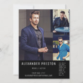 4フォトモデルActor Compカーグランジド5.5x7.5 招待状 (裏面)