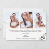 4フォトユーカエレガントリ白バラフローラ サンキューカード (裏面)