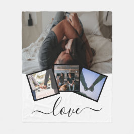 4フォトラブパーソナライズされた フリースブランケット