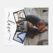 4フォトラブパーソナライズされた フリースブランケット (正面(横))