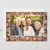 4フォトレトロクリスマスレッドトラックのグリーティ素朴ング シーズンカード (裏面)