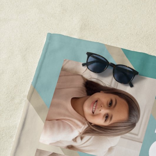 4フォトレトロストライプパターファンキーン名 ビーチタオル (インサイチュ)