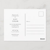 4フォトロースクール卒業パーティー招待状Pos ポストカード (裏面)