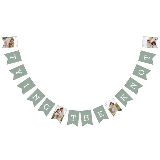 4フォト婚約パーティユーカリ束フラグ バンティングフラッグ (全)