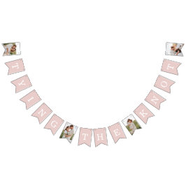 4フォト婚約パーティ赤面ピンクバンティングフラグ バンティングフラッグ