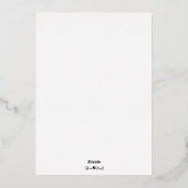 4フォト引っ越しました5 x 7フォイルプリント発表 箔招待状 (裏面)