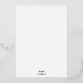 4フォト引っ越しました5 x 7フォイルプリント発表 箔招待状 (裏面)