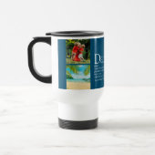 4フォト最高のパパダディ父の定義ブルー トラベルマグ (左)