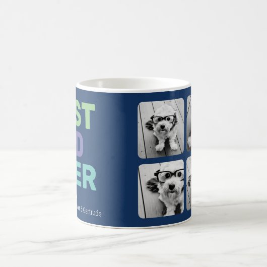 4フォト最高のパパEver – あいさつお洒落つ コーヒーマグカップ (中央)