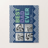 4フォト最高のパパEver – あいさつお洒落つ ジグソーパズル (縦)