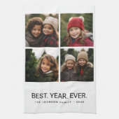 4フォト白黒ミニマル最高のリスト – 年間 キッチンタオル (縦)