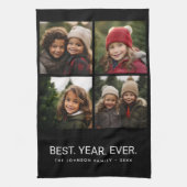 4フォト白黒ミニマル最高のリスト – 年間 キッチンタオル (縦)