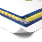 4フランスの分の1タイルカスタマイズ壁 ポスター (角)