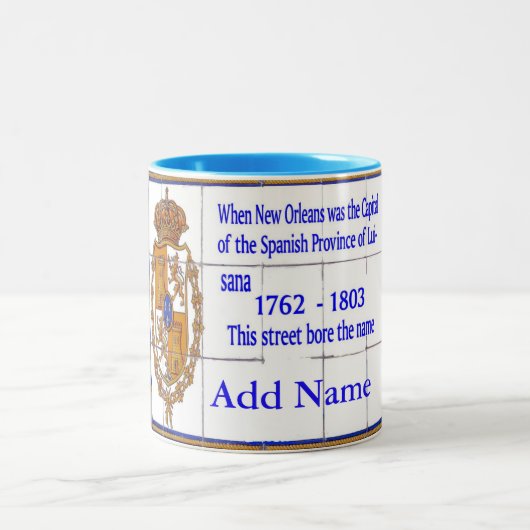 4フランスの分の1タイル壁画、追加文字 ツートーンマグカップ (中央)