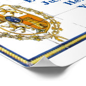 4フランスの分の1タイル壁画、追加文字 ポスター (角)