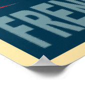 4フランスの分の1青 ポスター (角)