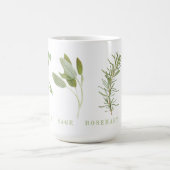 4フレッシュハーブ背の高い白いマグカップ コーヒーマグカップ (中央)