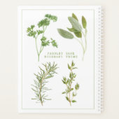 4フレッシュハーブ8.5x11プランナー/カレンダー プランナー手帳 (裏面)