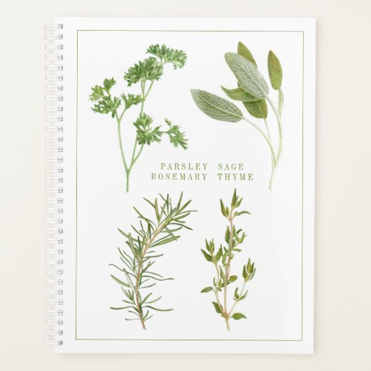 4フレッシュハーブ8.5x11プランナー/カレンダー プランナー手帳 (正面)