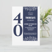 4フローラ40歳の誕生日パーティー 招待状 (スタンド正面)