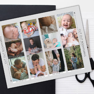 4ブックマークテンプレートの家族写真コラージセット