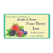 4ベリージャムまたはキャニングジャーを保存 ラベル (正面)