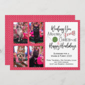 4ペットの写真， Woofing, Meowy, Howliday シーズンカード (正面/裏面)