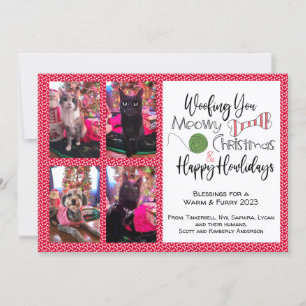 4ペットの写真, Woofing, Meowy, Howliday シーズンカード
