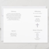 4ページの花の十字葬式プログラム (裏面)