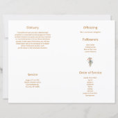 4ページの花フローラ葬儀プログラム (裏面)