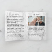 4ページの葬儀/メモリアル・サービス招待状 プログラム (内部)