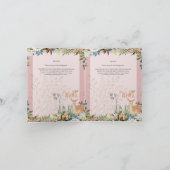 4ページ愛らしい女の子ウッドランドディアベビーシャワー 招待状 (内部)