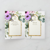 4ページNIKAH WALIMA招待状ピンクフローライスラーム カード (内部)