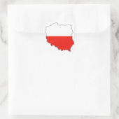 4ポーランド国旗の地図 スクエアシール (バッグ)