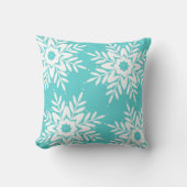 4ミントホワイトスノーフレーク クッション (正面)