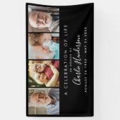 4モダンフォトカスタム文字葬式バナー 横断幕 (縦)